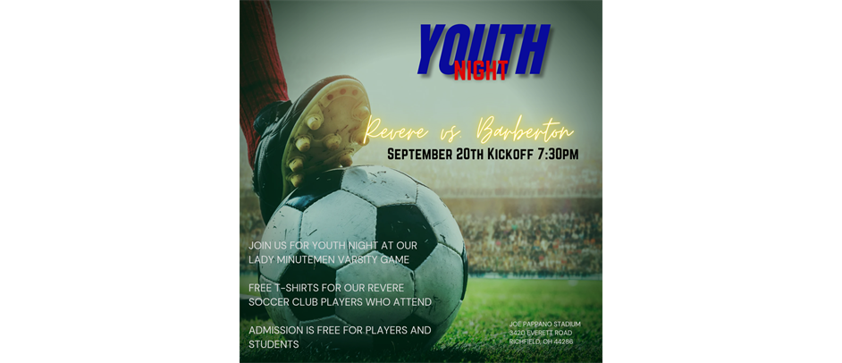 Youth Night at Lady Minutemen 9.20 Game